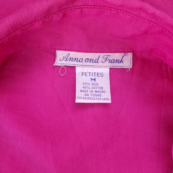 Anna And Frank Plum Color Petite Medium Blouse - Picture 5 of 5